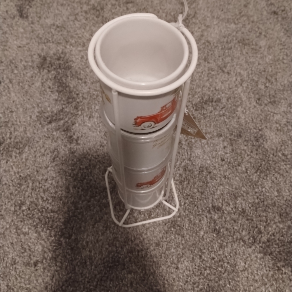 Espresso cups set with a holder